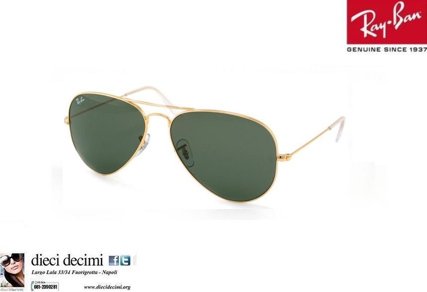 Occhiali da sole Ray ban aviator 3025 metallo unisex calibro 55